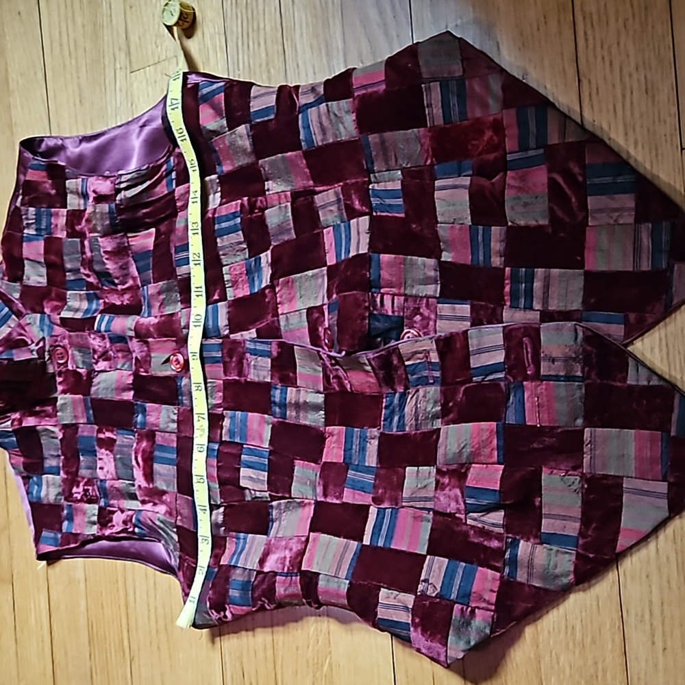 Jeff Gallano Paris Vintage Silk/Linen Vest - Picture 6 of 14
